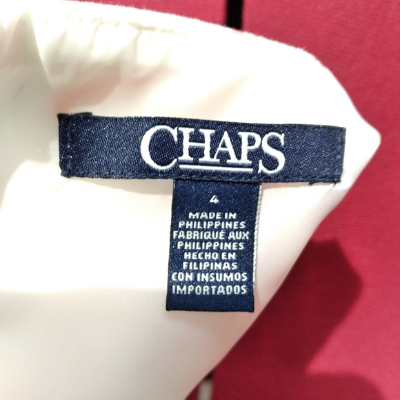 Chaps New Floral Jacquard Fit n Flare V-Neck Pleated Sleeveless Dress Size 4 NWT - Picture 15 of 16